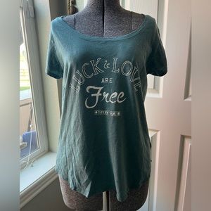 Lucky Brand Luck and Love Large Tshirt